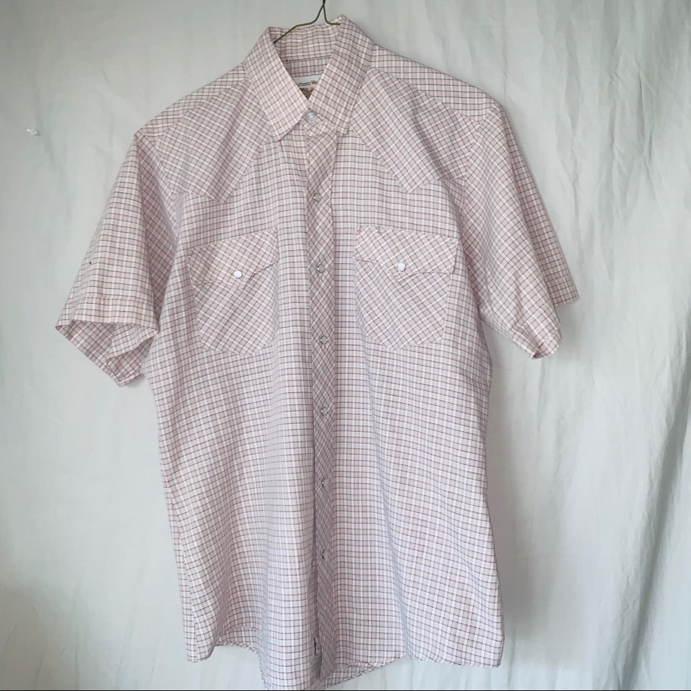 Authentic western  plaid pearl snap buttons